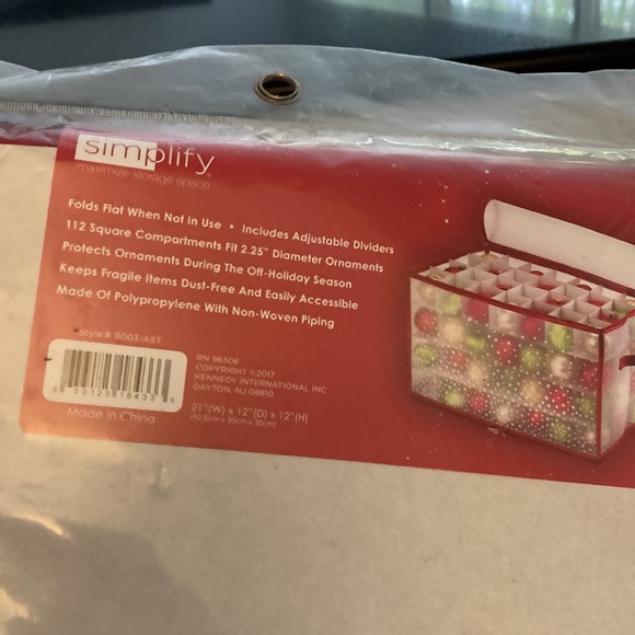 Simplify 112 count ornament storage tote - Picture 3 of 4